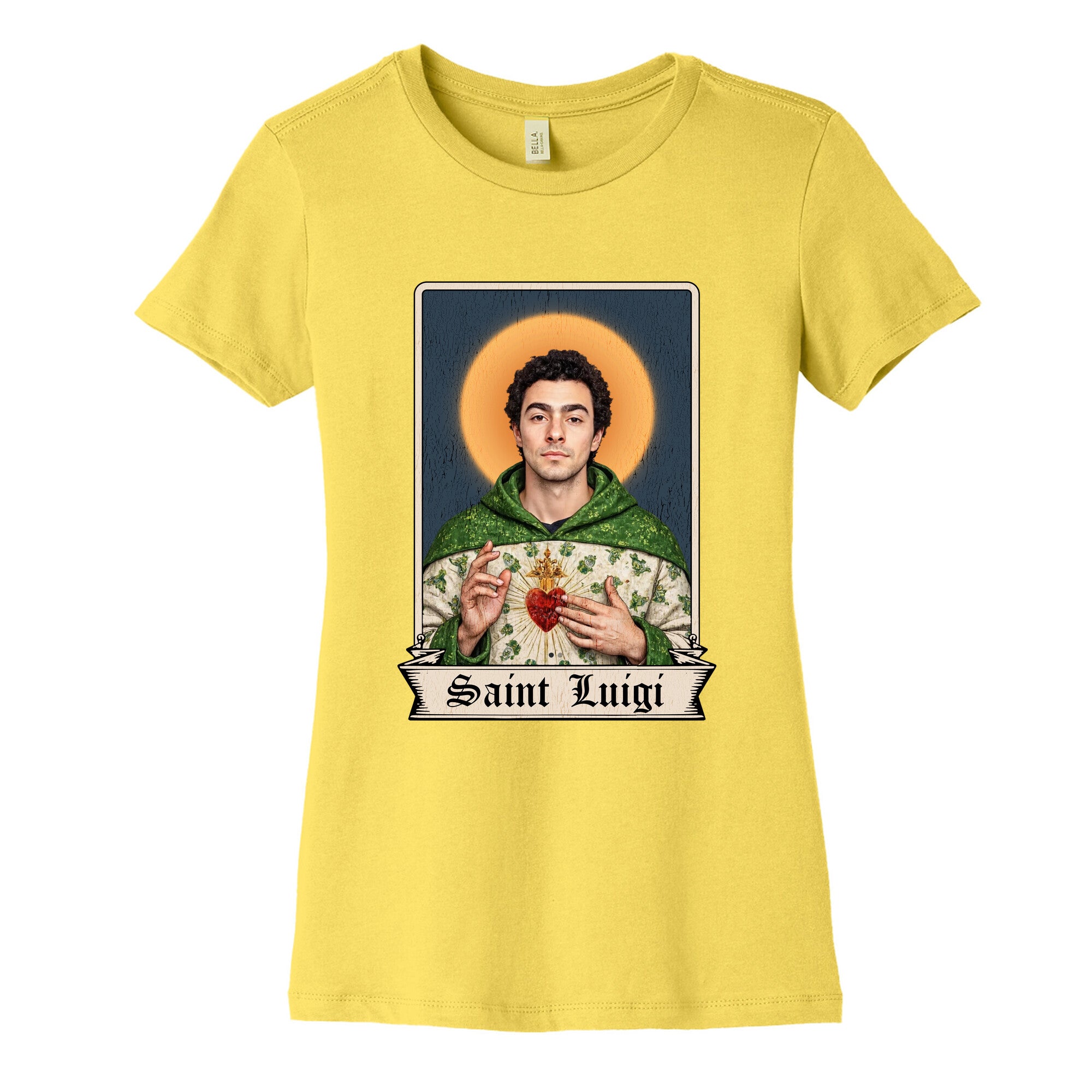 Saint Luigi Mangione Womens Cotton Tee